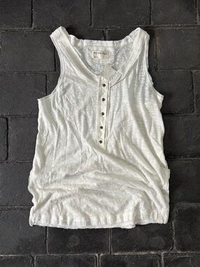 Free People We The Free love language tank ivory/ white size small NWT